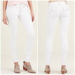 True Religion White High Rise Skinny Jeans Size 25 WDKN96SQ7